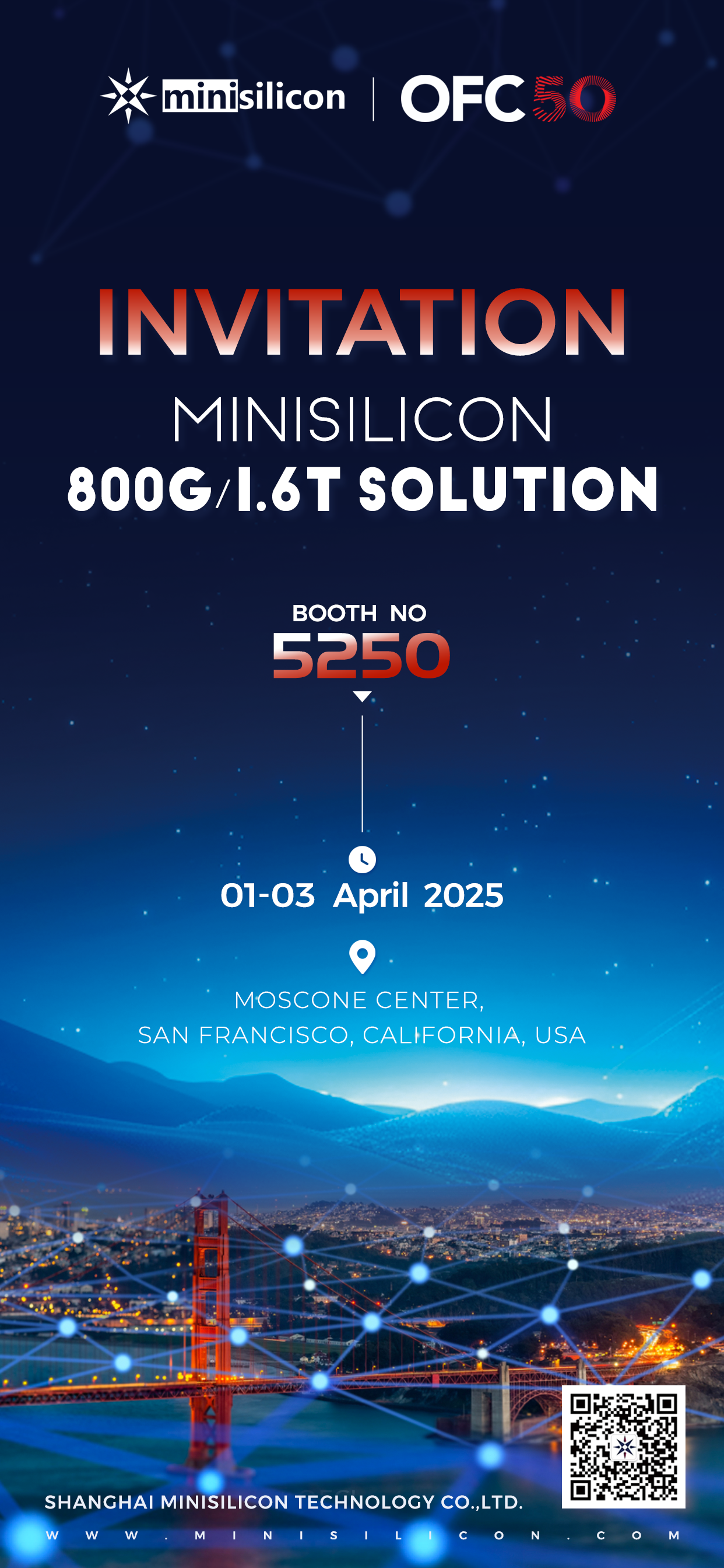 黄金甲体育科技邀请您共赴旧金山OFC盛会-展位5250